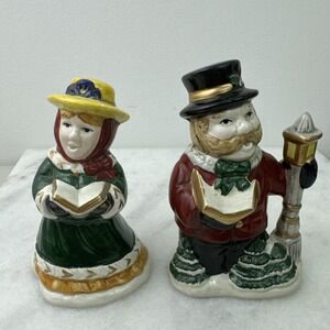 Christmas Carolers Salt And Pepper Shaker Set By Omnibus By Fitz & Floyd 1993